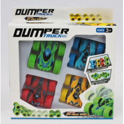 Four Pack Of Friction Flip Cars