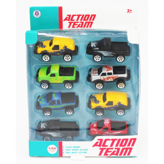 Action Team 8 Pack of Die Cast 4WD